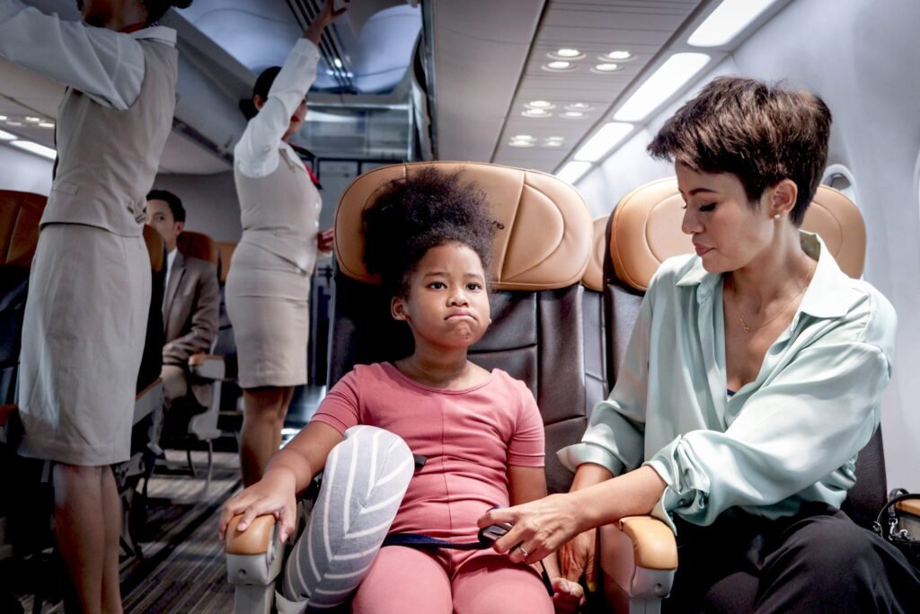 Criança viajando com autorização de viagem para menores